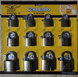 CANDADO BLISTER DORAD0 32-38-50