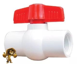 VALVULA DE PVC MANGO ROJO ECO