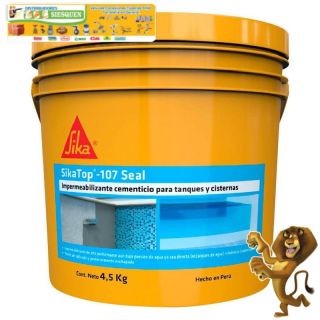 A SIKATOP-107 SEAL X 4.5kg  de excelente  impermeabilidad, adherencia