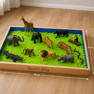 JUEGO SENSORIAL CON ANIMALES DE LA SELVA