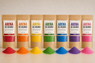 ARENA DE COLORES BOLSAS DE 1 KILO