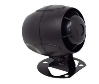 SIRENA NEGRA  6-12VDC 6 TONOS 45WATTS PROFESIONAL, MARCA: 