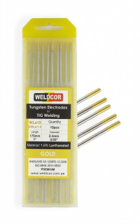ELECTRODO DE TUNGSTENO/OXIDO LANTANO AL 1.5% EWLA-1.5 Ø1/8