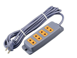 EXTENSION CON 4 TOMAS GRIS 10M 2X18AWG