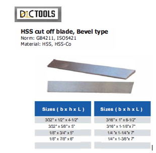 CUCHILLA TRAPEZOIDAL HSS