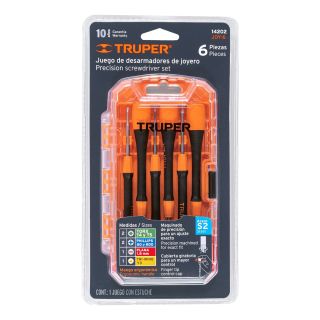 JUEGO CON 6 DESARMADORES DE PRECISIÓN, TRUPER Código: 14202