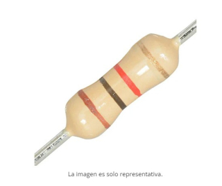 Resistencias de carbón de 1/4 W de 1k Ω