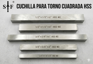 CUCHILLA PARA TORNO CUADRADA HSS MARCA :  S&F