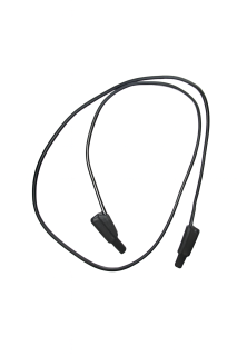 BANANA AISLADO MACHO 4MM NEGRO  , 20A - 24A 1000V AC/DC CAT II-III CON TOMA (1 METRO)