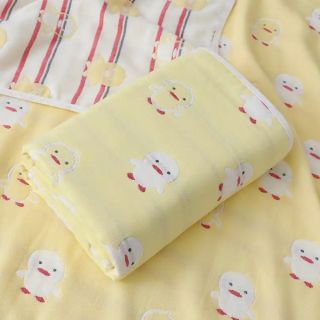 Mantita de algodón 6 capas de muselina pollito