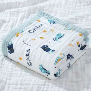 Mantita algodón 6 capas muselina autitos