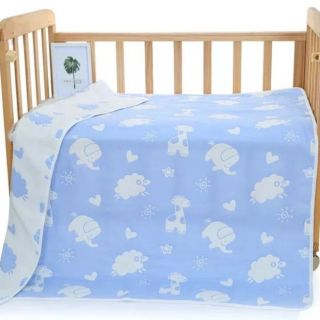 Muselina de 6 capas celeste