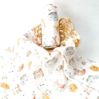 Muselina de Bambú 2 capas arco iris