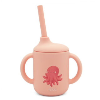Taza con cañita de Silicona Sassi Slurpy El Pulpo