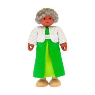 Abuela Afroamericana con vestido verde