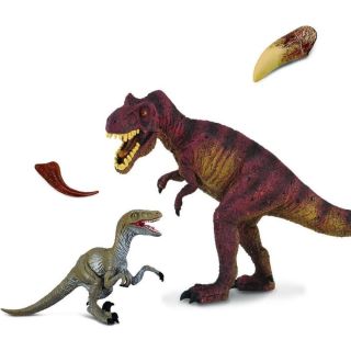 Set Dinosaurios T-Rex y Velociraptor