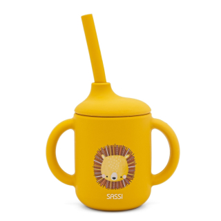 Taza con cañita de Silicona Sassi Chompy El León