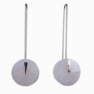 Aretes modelo Órbita de Manganocalcita con plata