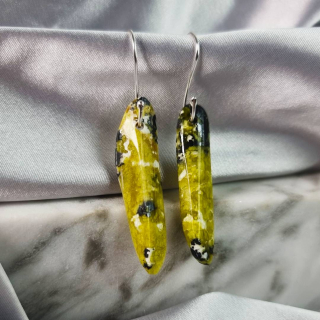 Aretes Lizardita – Formas Libres Pulidas