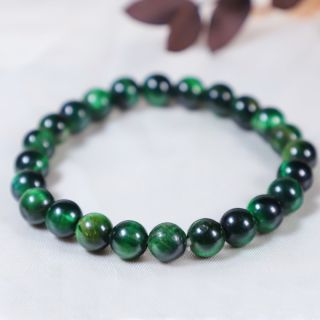 Brazalete de Piedra Ojo de Tigre Verde