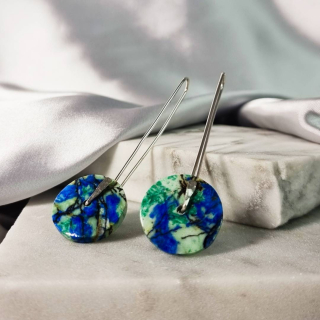Aretes Órbita de Azurita  y Malaquita
