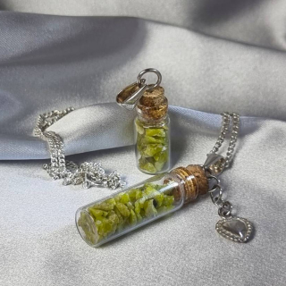 Colgante de Lizardita en Frasco | Plata 925