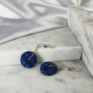 Aretes Órbita de Lapislázuli Afgano
