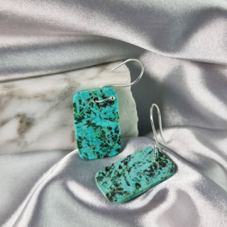 Aretes Crisocola – Geometría Bauhaus