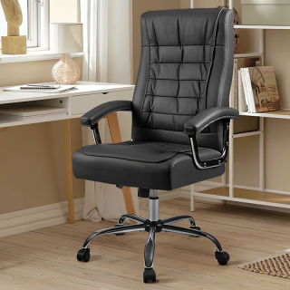 Silla Ergonómica Presidente Cronos Negro cuero