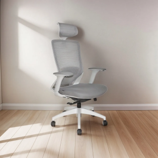 Silla Ergonómica Reclinable Slider Brazo 4D ALBA Gris Presidente