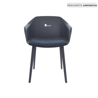 Silla Com Gris Oscuro Tapizado