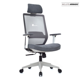 Silla Vick Presidente Malla Gris