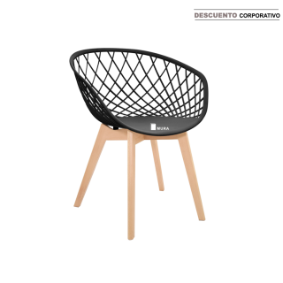 Silla Fija Alma Negro