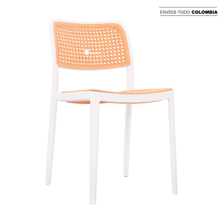Silla Fija Net Beige Blanco