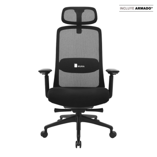 Silla One Presidente Negro Nylon