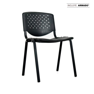 Silla Fija Prisma Negro