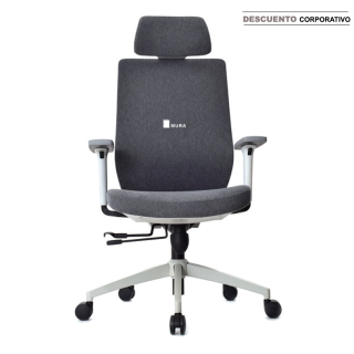 Silla Vick Presidente Tapizado Gris