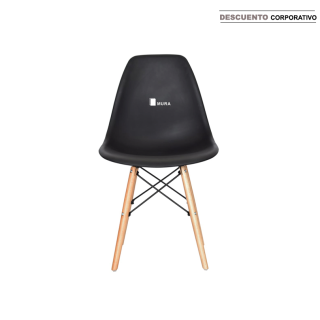 Silla Fija Eames Negro 