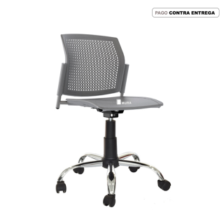 Silla Logan ST Giratoria Gris Sin Brazos
