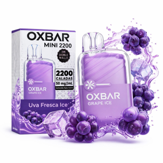 OXBAR MINI 2200 Puff – Grape Ice (Uva Hielo) | Desechable Premium