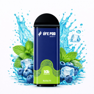 Cartucho LIFE POD ECO II Blueberry Mint – 10K Puffs