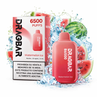 Vape DRAGBAR 6500 Puff Watermelon Ice – Sandía Helada Refrescante