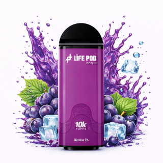 Cartucho LIFE POD ECO II Grape Ice – 10K Puffs