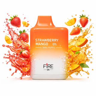 Vape FIRE 5K Strawberry Mango 5000 Puffs 0%