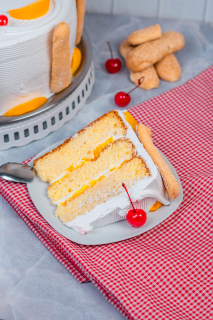 PORCIÓN DE TORTA DE DURAZNO