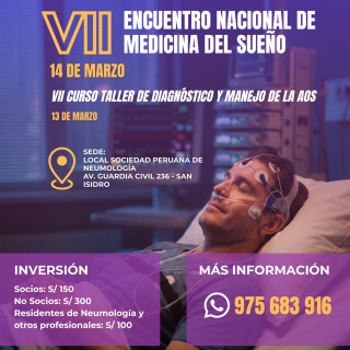 VII Encuentro Nacional de Medicina del Sueño y VII Curso Taller de Diagnóstico y manejo de la AOS