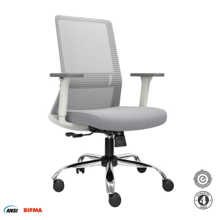 Silla Ergonómica Twist Gerente Cromado Gris Althea Confort