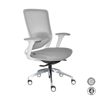 Silla Ergonómica Loop Gerente 4D Aluminio Gris Althea Confort