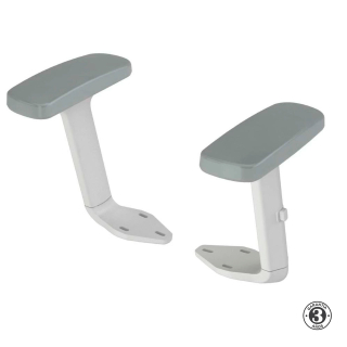 Brazos De Silla Giratoria Regulable PU - ZF (Par) Blanco/Gris Althea Confort
