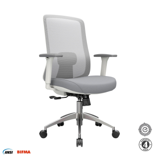 Silla Ergonómica Milano Gerente Aluminio Gris Althea Confort